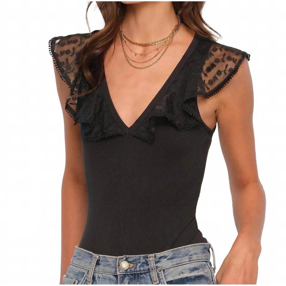 NEW HEARTLOOM women's zoella bodysuit in black
